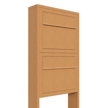 Cutie poștală dublă Elegance, aspect rugină