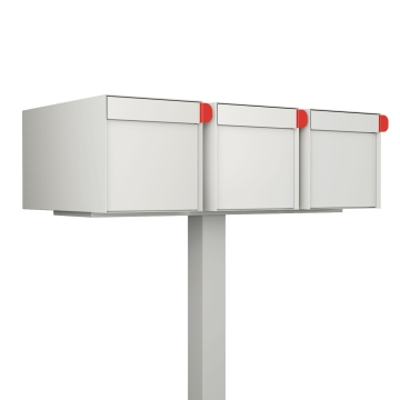 Cutie poștală americană Big Americano pentru trei, albă