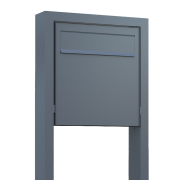 Cutie poștală pentru gard, model Latina, antracit, cu suport.