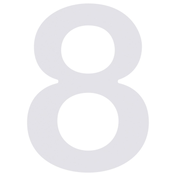 Numărul casei ''8'' Alb