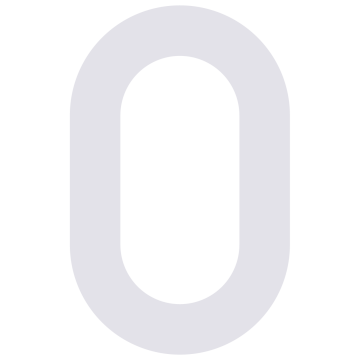 Număr de casă autoadeziv "0" - 76 mm, alb.