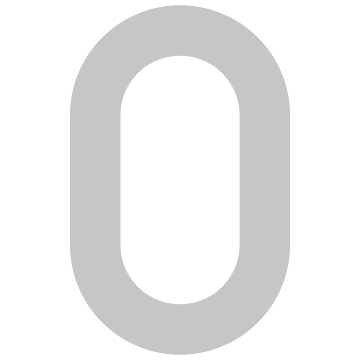 Număr de casă autoadeziv "0", 76 mm, gri deschis.