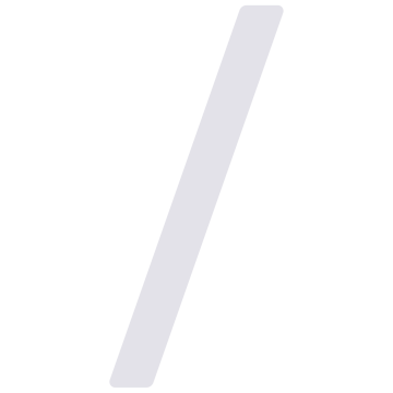 Slash autoadeziv "/" - 76 mm, alb.