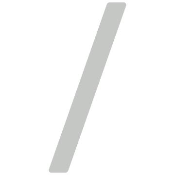 Semnul slash "/" autoadeziv, 76 mm, gri deschis.