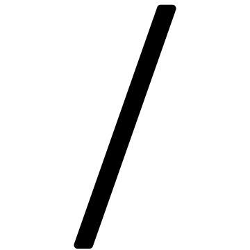 Slash modern ''/'' - 152 mm, negru