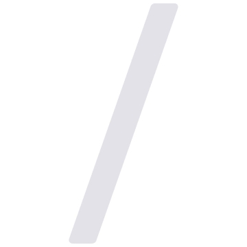 Număr de casă autoadeziv "Slash" - 40 mm, alb