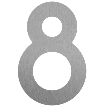 Număr de casă autoadeziv "8" - 76 mm, din inox