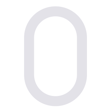 Număr de casă modern "0" - 245 mm, alb