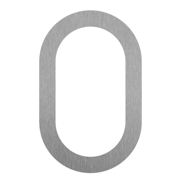 Număr de casă modern "0", 245 mm, din inox