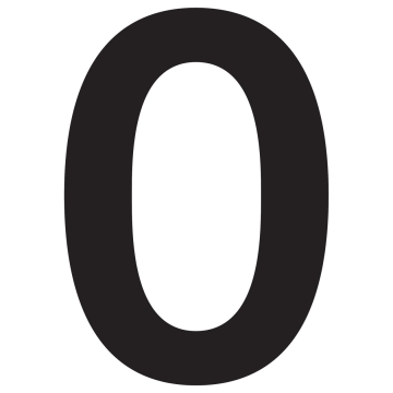 Numărul casei ''0'' Negru