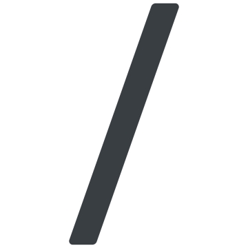 Semn autoadeziv Slash "/" - 76 mm, antracit.