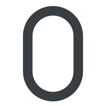 Număr de casă modern ''0'' - 200 mm, antracit.