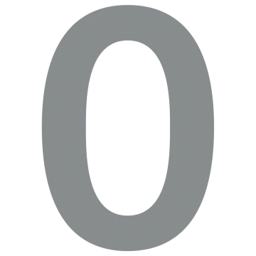 Număr casă "0" Gri Metalizat