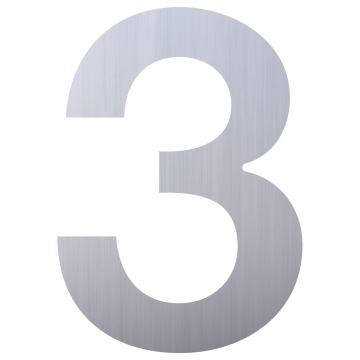 Numărul casei ''3'' din inox