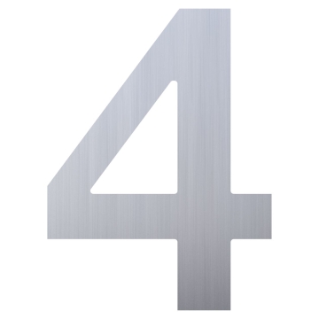 Număr casă "4" inox