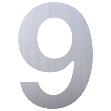 Număr casă "9" inox