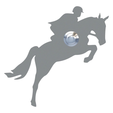 Sonerie cal gri metalizat, cu sunet de cal.