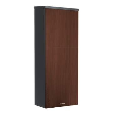 Cutie poștală pentru colete Nepi, cu decor lemn gri grafit | ridicare din spate