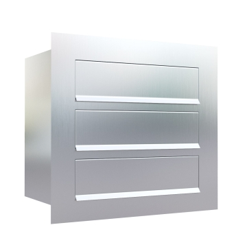 Cutie poștală încorporabilă Como for Three, din inox.