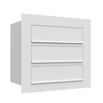 Cutie poștală încorporabilă Como for Three, albă.