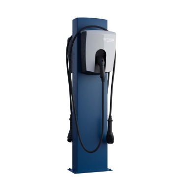 Suport universal pentru stație de încărcare Wallbox FlexiMount for Two cu placă de bază, albastru.