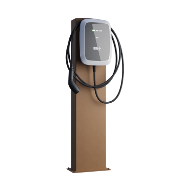 VW Wallbox StationMaster cu placă de bază ruginie, suport de podea