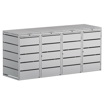 Containere Edda pentru 4 pubele de 240L, gri deschis