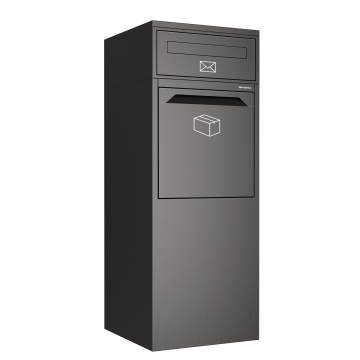 Cutie poștală pentru colete Lunaro, neagră | preluare din spate