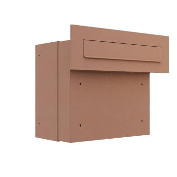 Cutie poștală Allegri cu montaj în zid, aspect rugină