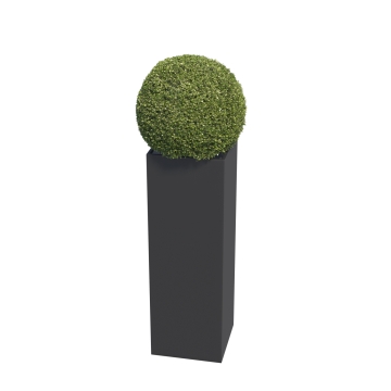 Jardiniere Skinny Pillar, model mediu, negru