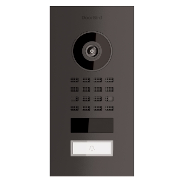 Videointerfon de perete Smart-IN Doorbird D1101V, Negru Grafit