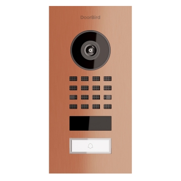 Videointerfon incastrabil Smart-IN Doorbird D1101V, aspect bronz.