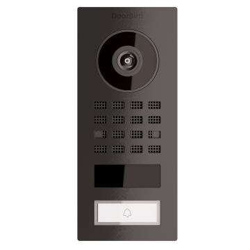 Interfon de exterior Smart-ON Doorbird D1101V, negru grafit.