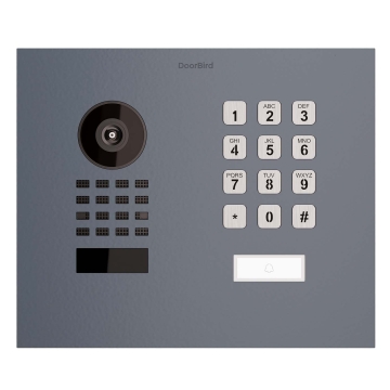 Interfon de exterior încastrat Smart-IN WideScope Doorbird D1101KH cu modul tastatură, antracit.