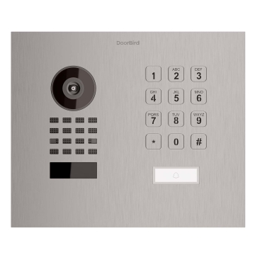 Interfon de ușă încastrat Smart-IN WideScope Doorbird D1101KH cu modul tastatură, inox.