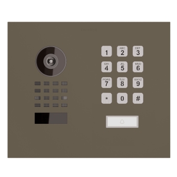 Interfon de ușă incastrabil Smart-IN WideScope Doorbird D1101KH cu modul tastatură, bej-gri.