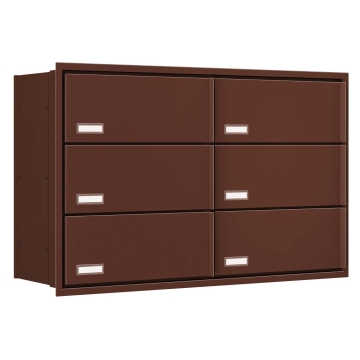 Cutie poștală încorporabilă Stockholm pentru șase, maro