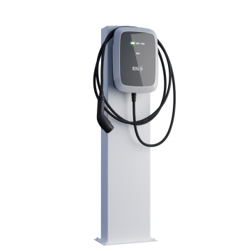 Picior/Suport de podea pentru Wallbox VW StationMaster cu placă de bază, alb.