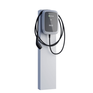 Stâlp de susținere pentru Wallbox VW StationMaster cu ancoră de sol, alb.