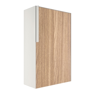 Cutie poștală Faro, albă, cu front decor lemn.