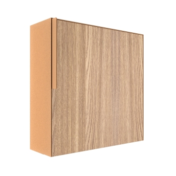 Cutie poștală aspect rugină cu front decor lemn.