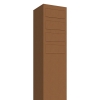 Cutie poștală Monolith pentru patru locuințe, aspect rugină