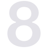 Numărul casei ''8'' Alb