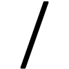 Semnul Slash modern ''/'' - 245 mm, negru
