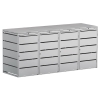 Containere Edda pentru 4 pubele de 240L, gri deschis