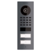 Interfon de exterior Smart-ON pentru două familii, compatibil cu Doorbird D1102V, antracit.