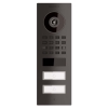 Interfon de exterior Smart-ON pentru două familii, compatibil Doorbird D1102V, negru grafit
