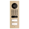 Interfon de exterior Smart-ON pentru două familii, compatibil Doorbird D1102V, bej