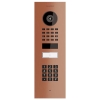 Interfon de ușă încastrat Smart-IN Doorbird D1101KV cu modul tastatură, aspect bronz.