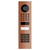 Interfon de suprafață Smart-ON Doorbird D1101KV cu modul tastatură, aspect bronz.